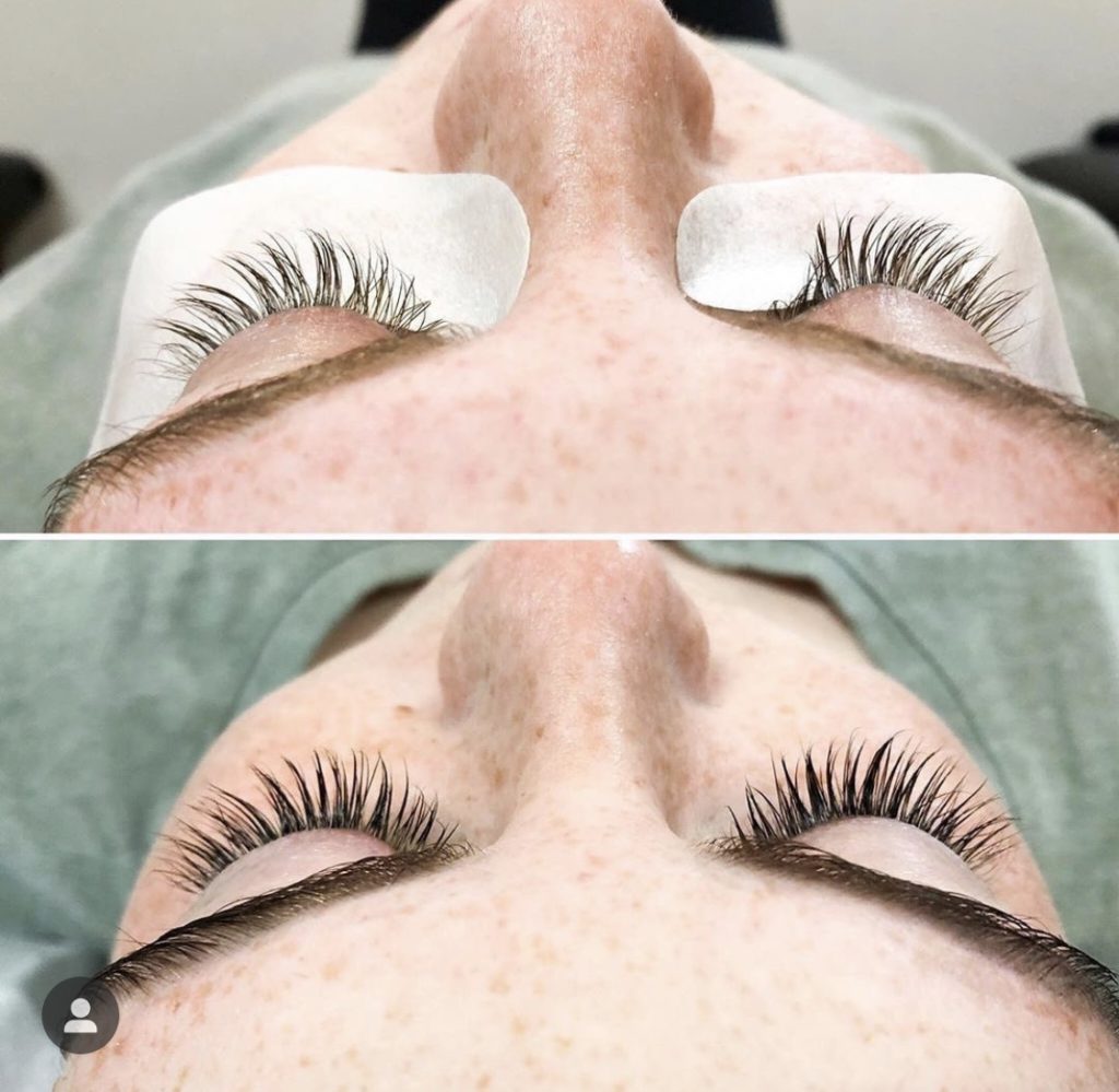 Woman Before & After Eyelash Extension images | Mandalyn Academy in American Fork, UT