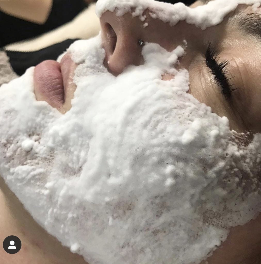 Foam at woman face | Mandalyn Academy in American Fork, UT