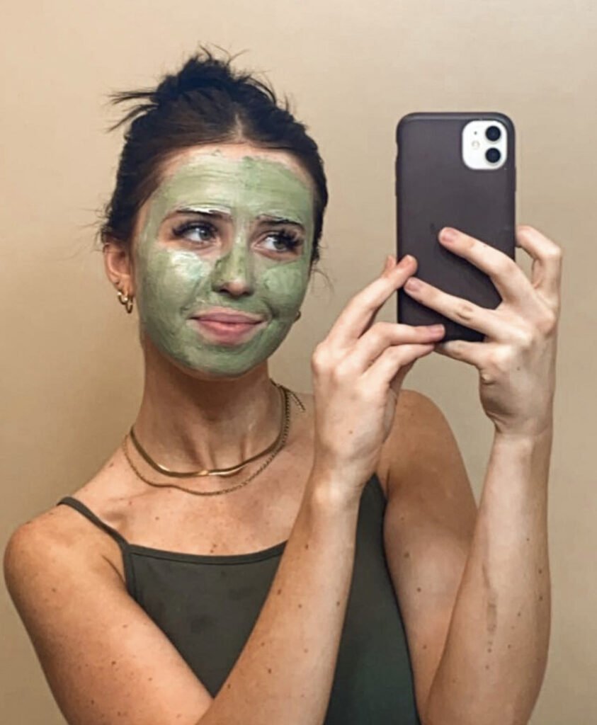 Girl Wearing Facial Mask and Taking Selfie | Mandalyn Academy in American Fork, UT