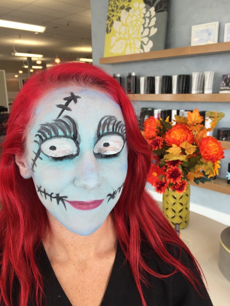 A Female painted her face with creature type | Mandalyn Academy in American Fork UT