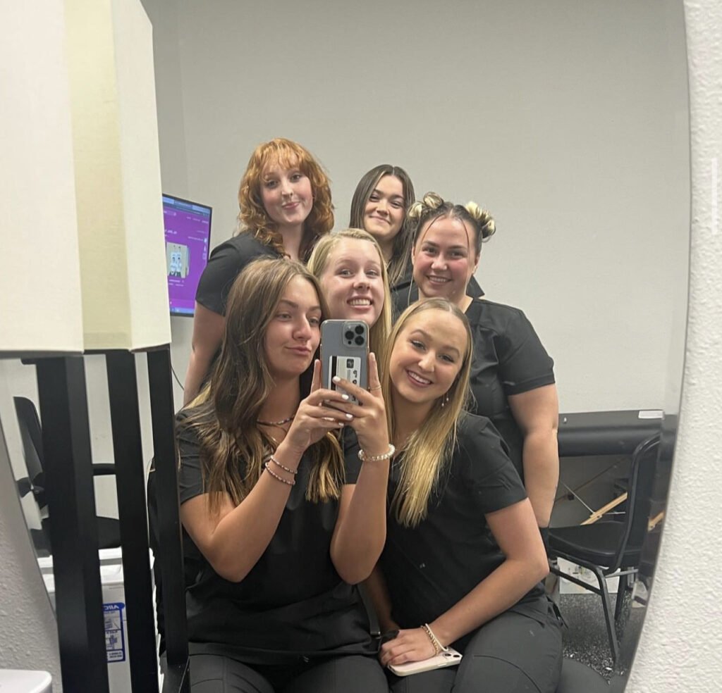 Girls Taking Selfie Infront of Mirror | Mandalyn Academy in American Fork, UT
