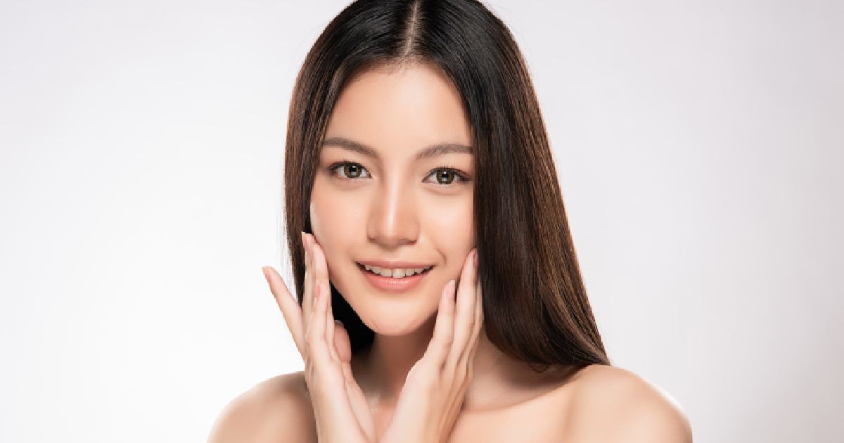 A women showing her face after Dermaplaning treatment in American Fork, UT